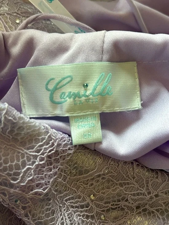 Camilla Lavender Lace Mermaid Dress - Picture 9 of 13